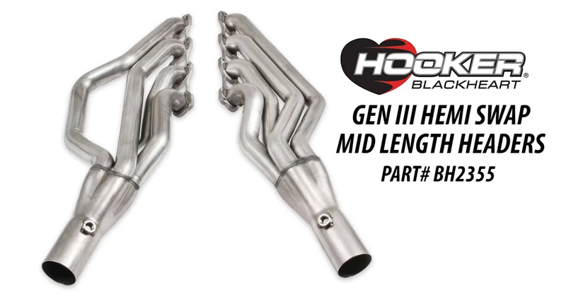 Hooker BlackHeart Gen 3 Hemi Swap Mid Length Headers